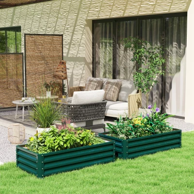 Garden Bed 47.25" L x 23.5" W x 12" H Green