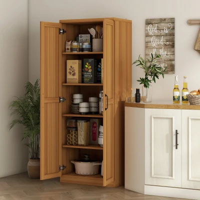Kitchen Pantry 23.5" x 15.75" x 63" Orange