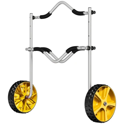 Soozier Alumnium Kayak Cart Dolly, Kayak Wheels with Adjustable Height and Width, for Kayaks, Canoes, Paddleboards