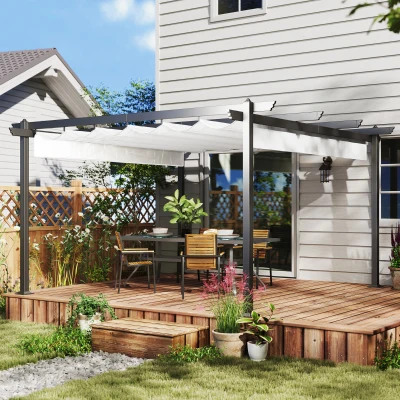 Pergola 153.5" L x 153.5" W x 87.8" H White