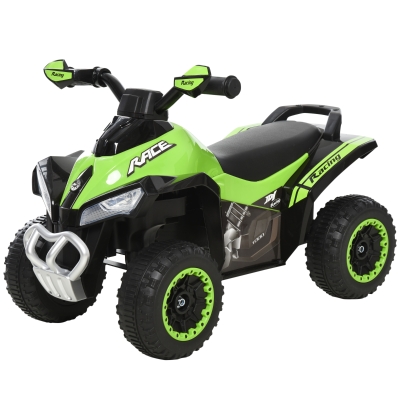 Aosom Kids Ride On Push Car, Music & Lights, Green, 1.5-3 Years