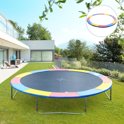 Soozier 14FT Trampoline Pad ⌀168" Replacement Jump Bounce Colorful