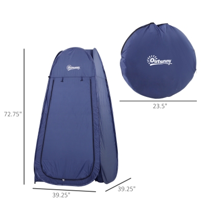 Navy Blue Popup Shower Tent - Portable Changing Room