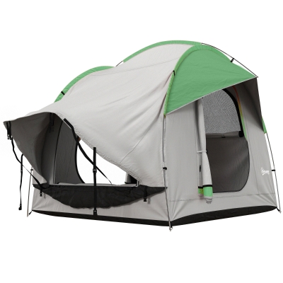 Outsunny Waterproof SUV Tent for 5-6 Person Camping, Gray/Green