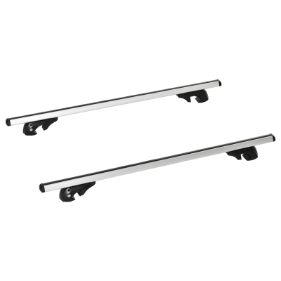 HOMCOM 2pc Roof Rack Car Roof Top Lockable Aluminum Cross Bars Adjustable Baggage Luggage Carrier, Silver (53")