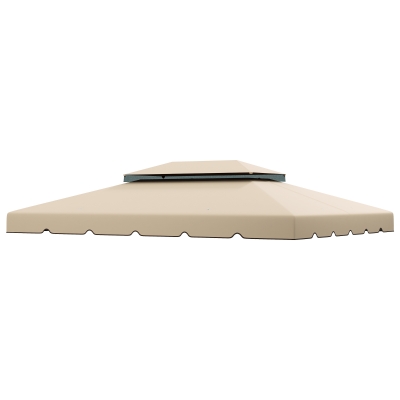 Outsunny 13' x 10' Gazebo Replacement Canopy, Gazebo Top Cover with Double Vented Roof for Garden Patio(TOP ONLY), Cream