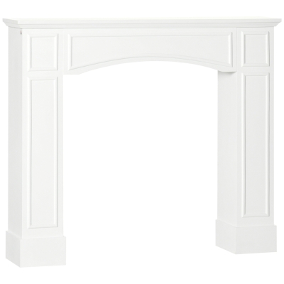 HOMCOM Modern Fireplace Mantel with Decorative Pattern, 29" White