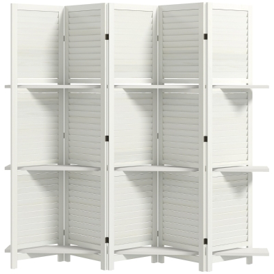 Room Divider 78.75" L x 67" H x 0.75" T White