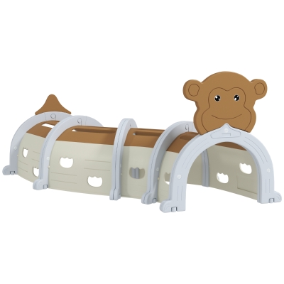 Kids Play Tunnel 76.4" L x 34.6" W x 35" H Brown