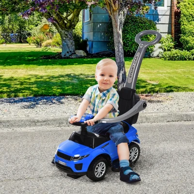 Aosom 2-in-1 Push Car Stroller for Toddlers, Blue