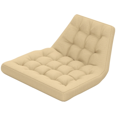 Outsunny Outdoor Swing Cushion, Tufted Patio Cushion Replacement for Garden Chair Egg Chair,  Indoor Outdoor Seat Cushion, Beige