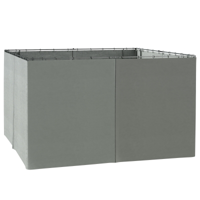 Outsunny Gazebo Replacement Sidewalls 4-Panel Privacy Wall for 10' x 12' Canopy, Outdoor Shelter Curtains Accessories Dark Grey