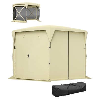 Pop Up Canopy 135.8" L x 135.8" W x 82.7" H Beige