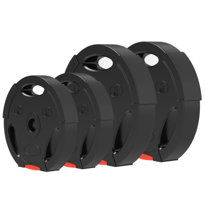 Soozier 1-Inch Weight Plates, Barbell Weights Set for Weightlifting and Strength Training, 2 x 11lbs + 2 x 5.5lbs