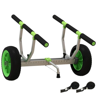 Soozier Kayak Cart Dolly Kayak Cart with Adjustable Width Green