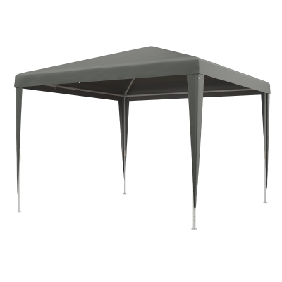 Outsunny 10x10ft Party Tent Portable Gazebo, Folding Garden Canopy Event Shelter Outdoor Sunshade Grey