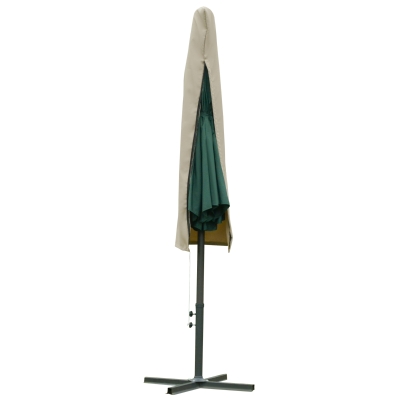 Outsunny Garden Parasol Cover, Outdoor Cantilever Umbrella Cover with Zipper, Khaki