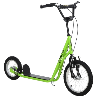 Aosom Teens Scooter Toy, Adjustable Handlebar, Green