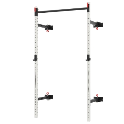 Folding Squat Rack 48" L x 23.6" W x 89.8" H White