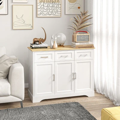 HOMCOM Modern Kitchen Sideboard Buffet Cabinet with Storage