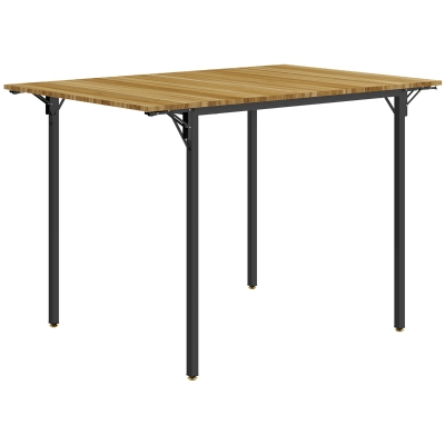 HOMCOM Folding Drop Leaf Dining Table for Small Spaces, Walnut