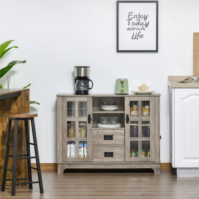 HOMCOM Sideboard Buffet Cabinet, Gray