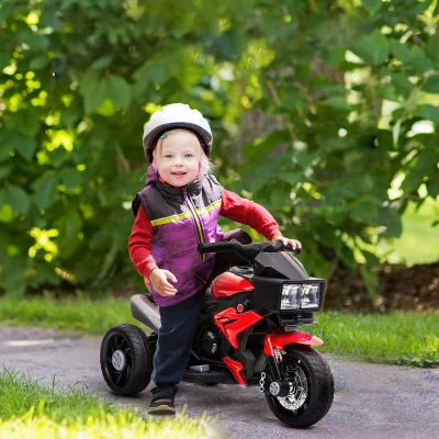 Aosom 6V Kids Motorcycle, Red Battery-Operated Ride-on Toy