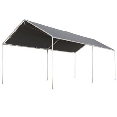 Outsunny 10'x20' Heavy Duty Carport Canopy, Gray