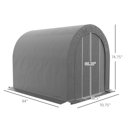 Outsunny Galvanized Metal 6' x 8' Outdoor Storage Tent