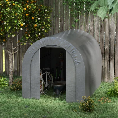 Outsunny 6' x 8' Heavy Duty Metal Outdoor Storage Tent