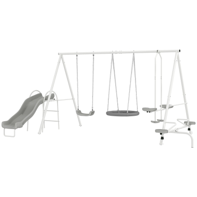 Kids Swing 157.5" L x 113" W x 71.7" H Gray