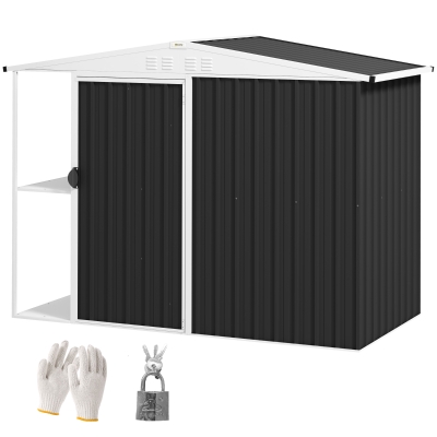 Outsunny 7' x 4' Metal Storage Tool Shed Kit Spacious with