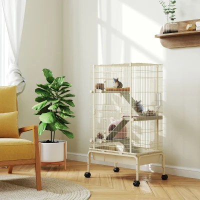 small animal cage 27.2" L x 17.3" W x 47.2" H Beige