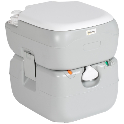 Outsunny 5.8 Gallon Portable Toilet with Level Indicator