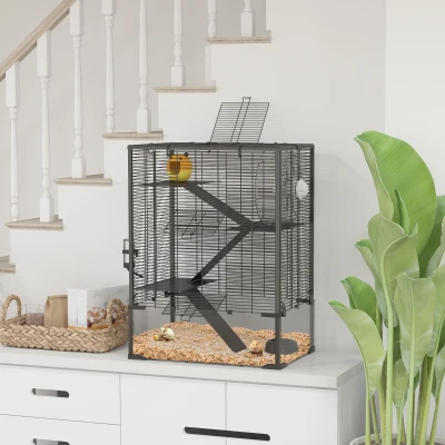 Hamster Cage 23.6" L x 15.7" W x 31.5" H Black