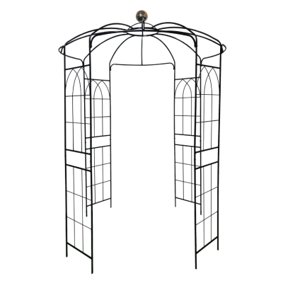 Metal Garden Arch Arbor with Anti-Rust Coating, Black