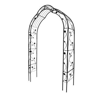 8 Styles Freely Assembled Arch Trellis with Gothic Spire Design, Black