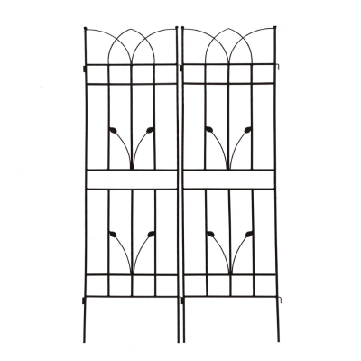 2 Pack Metal Garden Trellis with Rustproof Feature, Black