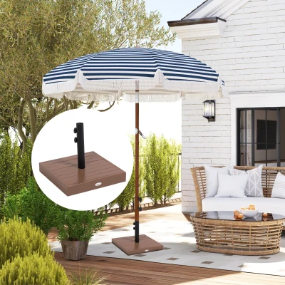 Outsunny 42 lbs Heavy Duty Square Umbrella Base for Outdoor Poles