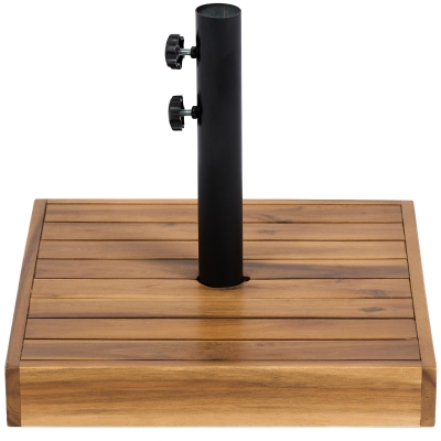 Outsunny 42lbs Heavy Duty Patio Umbrella Base for Outdoor, Teak