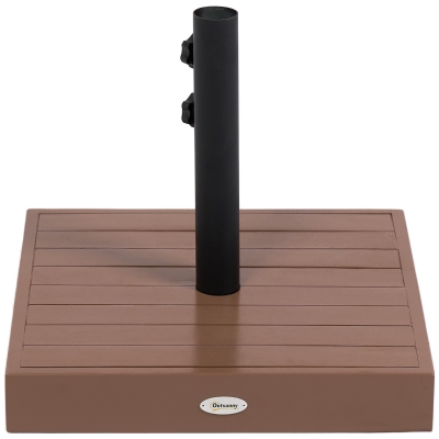 Outsunny 42 lbs Heavy Duty Square Umbrella Base for Outdoor Poles