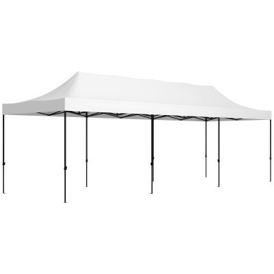 Outsunny 9.5' x 28' Adjustable Pop Up Canopy Tent, Green