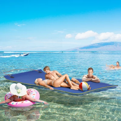 Soozier 9' x 6' Floating Water Mat for Lake & Pool, Blue