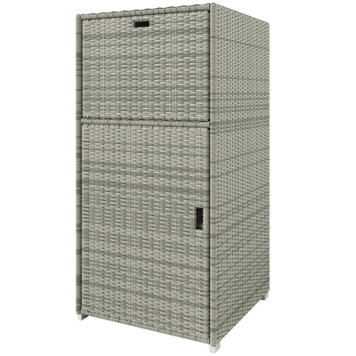 Outsunny Outdoor Towel Rack with Drawer & Cabinet, Gray