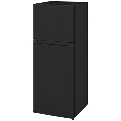 HOMCOM 4 Cu Ft Refrigerator with Freezer, Reversible Doors, Black