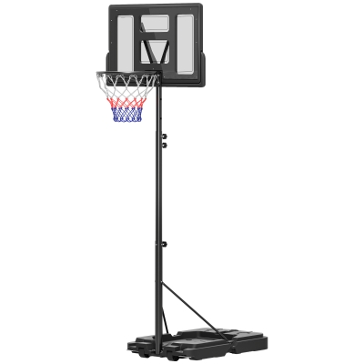 Soozier Basketball Hoop Outdoor, 7.5-10ft Portable Basketball Goal with Wheels and 43" Backboard, for Teenagers Youth Adults