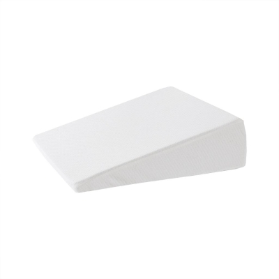 Antimicrobial Memory Foam Wedge Pillow with Washable Cover, White
