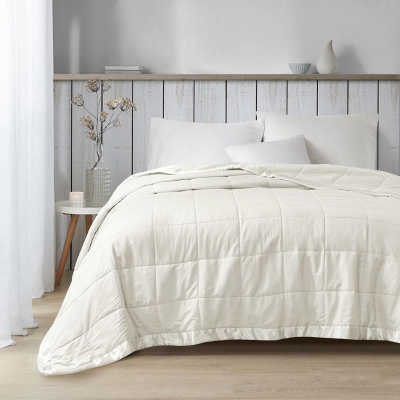 Oversized Down Alternative Blanket with 3M Scotchgard Treatment, Ivory