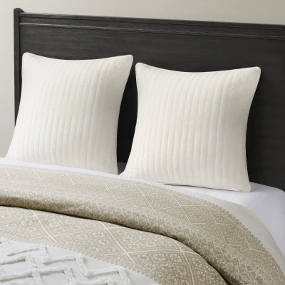 100% Cotton Cover with Embroidery, White