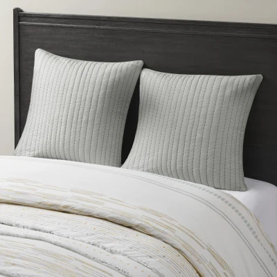 100% Cotton Cover with All-Over Embroidery, Grey